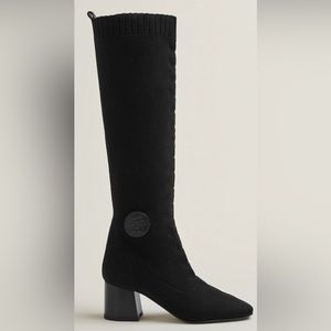 100% Authentic New Hermès Fontaine 60 Knee Sock Boots 37.5